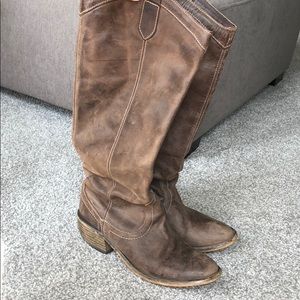 Steve Madden knee high cowboy boots